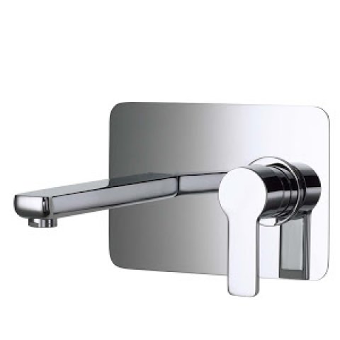 HSK Flush-mounted washbasin single-lever mixer Softcube, wall-mounted, chrome 1180035