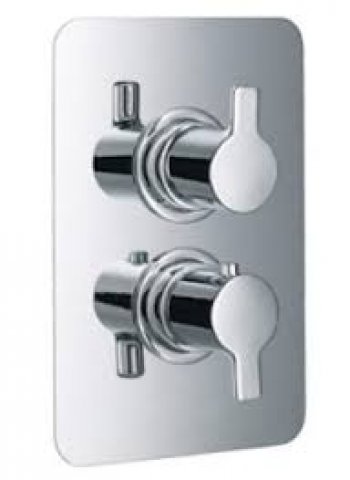 HSK Softcube flush-mounted thermostat with shut-off valve, chrome 1180045