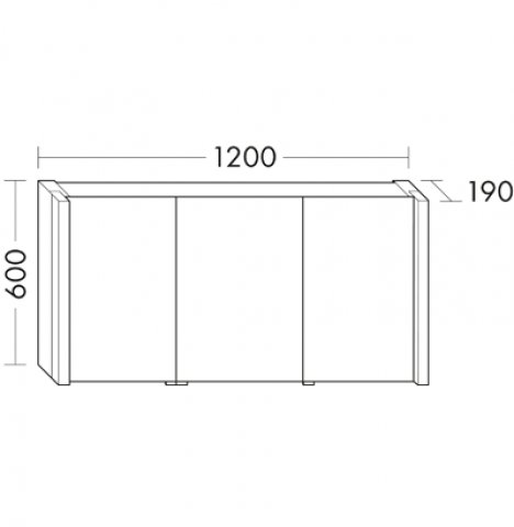 Burgbad Bel mirror cabinet with vertical lighting and washbasin lighting, width 1200 mm