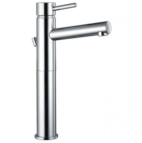 HSK Single lever basin mixer for free-standing wash basins, round, chrome, 1100002