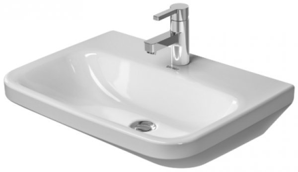 Duravit Waschtisch DuraStyle Med 55cm, ohne Überlauf, mit Hahnlochbank, 1 Hahnloch