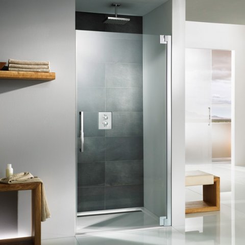HSK K2P hinged door for niche, size: 100.0 x 200.0 cm, door hinged on right side