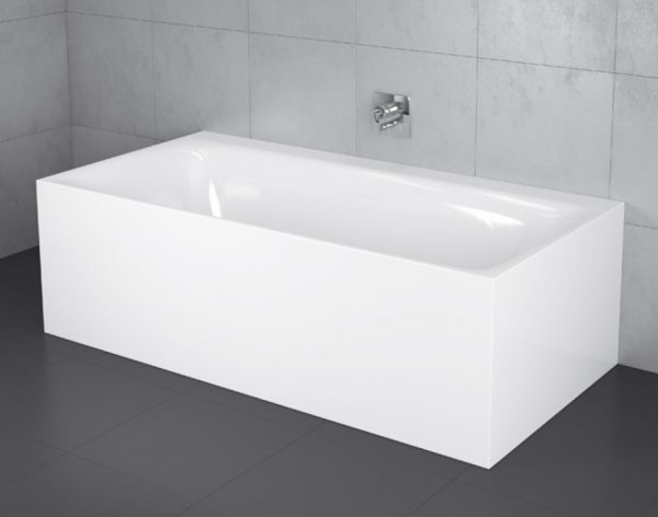 Bette Lux I Silhouette Side, 180x90cm, Bathtub prewall version, white, with Multiplex M5 waste and overflow fitting, 3461CWVVS+B601-901