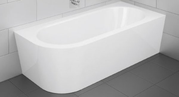 Bette Starlet V Silhouette, 165x75cm, Steel bathtub, installation in right corner, white, with waste and overflow set Multiplex M5, 6680CELVK+B601-901