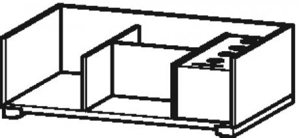 Duravit furnishing system, suitable for cabinet width 620mm, without siphon cut-out, for pull-out UV...