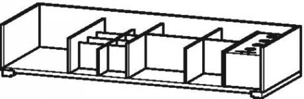 Duravit furnishing system, suitable for cabinet width 1020mm, without siphon cut-out, for pull-out U...