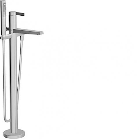 Hansa Hansaloft bath mixer, floor standing, ready mounted set, projection: 197mm, chrome, 57762073