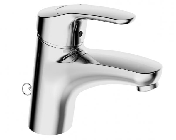 Hansa Hansamix basin mixer, with waste set, swivel spout, with water brake, projection: 157mm, 01192183