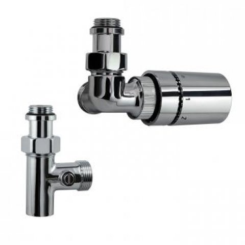 HSK mixed operation set version left, flow valve, thermostatic head , special return valve