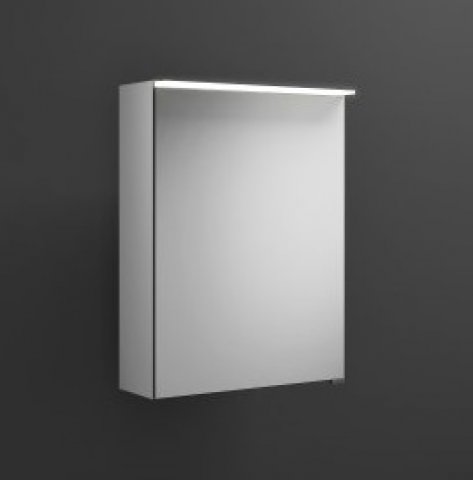 Burgbad Junit mirror cabinet with horizontal LED top light SPIY050, stop left, width: 500mm