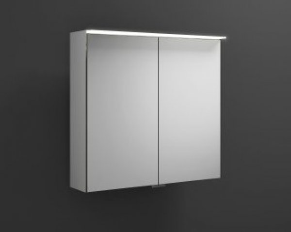 Burgbad Junit mirror cabinet with horizontal LED top light SPIY070, width: 700mm