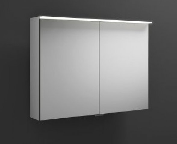 Burgbad Junit mirror cabinet with horizontal LED top light SPIY090, width: 900mm