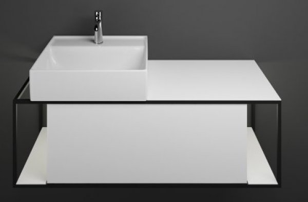 Burgbad Junit ceramic washbasin incl. washbasin vanity unit SFKQ120, incl. LED washbasin vanity unit...