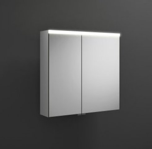 Burgbad Iveo mirror cabinet with horizontal LED lighting SPHU070, power socket left, width: 708mm