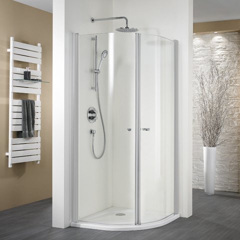 HSK Exklusiv round shower with 2 swing doors, size: 90 x 90 x 200 cm, radius 550 mm