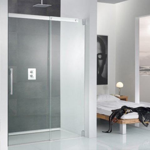 HSK K2 frameless sliding door for niche 2-part K2.30, up to 1200x2000mm, fixed element right