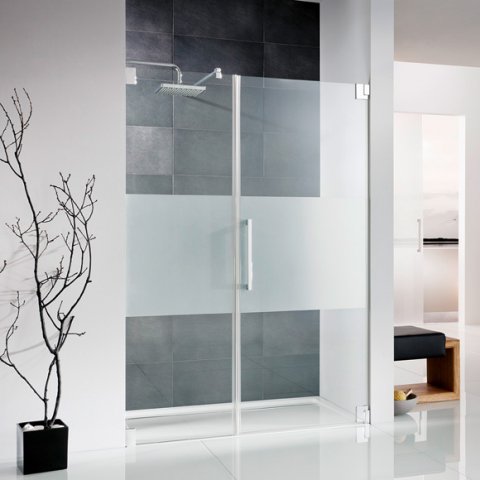 HSK K2 frameless hinged door hinged with auxiliary part for niche K2.02, up to 1000x2000mm, right-ha...