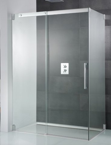 HSK K2 frameless sliding door 2-part with side panel K2.31, up to 1200x2000mm, right side panel