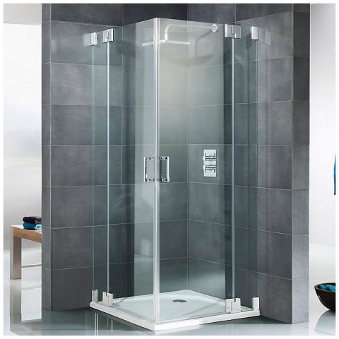 HSK K2 Corner shower with 2 hinged doors (hinged) on ancillary parts, K2.26, size: up to 100.0 x 200...