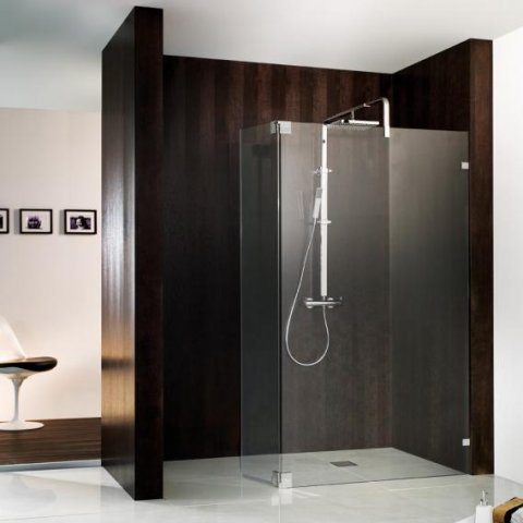 HSK Atelier Pur frameless Walk In side panel with swivelling element AP.51, up to 1000(c) x 500(b) x...