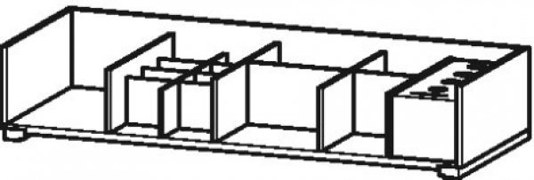 Duravit furnishing system for cabinet widths 98.4 cm, without siphon cut-out UV98570