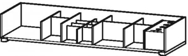 Duravit furnishing system for cabinet widths 118.4 cm, without siphon cut-out UV98580