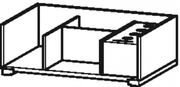 Duravit furnishing system for cabinet widths 58.4 cm, without siphon cut-out UV98540