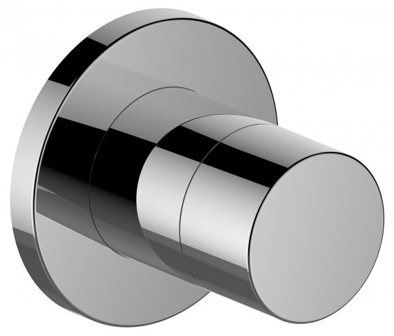 Keuco IXMO fitting 59548, 3-way flush-mounted stop and changeover valve, round rosette, Pure handle