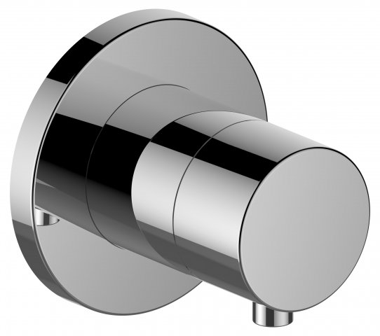 Keuco IXMO fitting 59548, 3-way flush-mounted stop and changeover valve, round rosette, Comfort handle