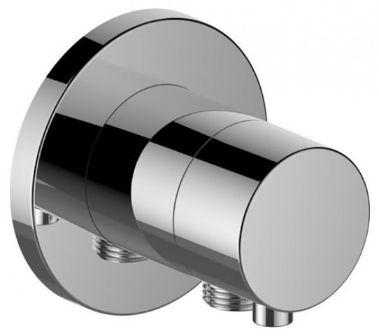 Keuco IXMO fitting 59548, 3-way changeover valve with flush-mounted hose connection, round rosette, Comfort handle