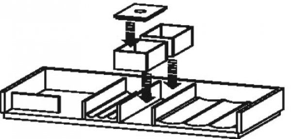 Duravit furnishing system for cabinet widths 866 mm, without siphon cut-out, position on both sides