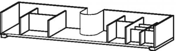 Duravit furnishing system for cabinet widths 1200 mm, incl. siphon cut-out