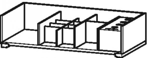 Duravit furnishing system for cabinet widths 750 mm, without siphon cut-out UV99240