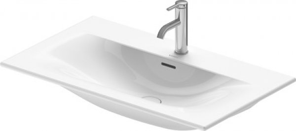 Duravit furniture wash basin Viu 234483, 830 mm, with overflow, with tap hole bench, 2 tap holes