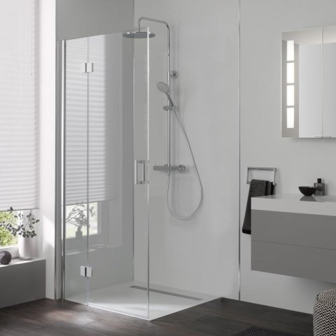 HSK Aperto hinged door on ancillary part for side panel, hinged, rebate left, dimensions: 100.0 cm x 200.0 cm