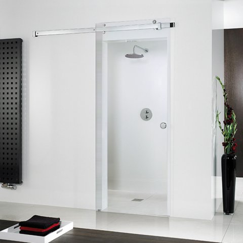 HSK Atelier Pur Sliding door in front of the wall, AP.33, left-hand hinge