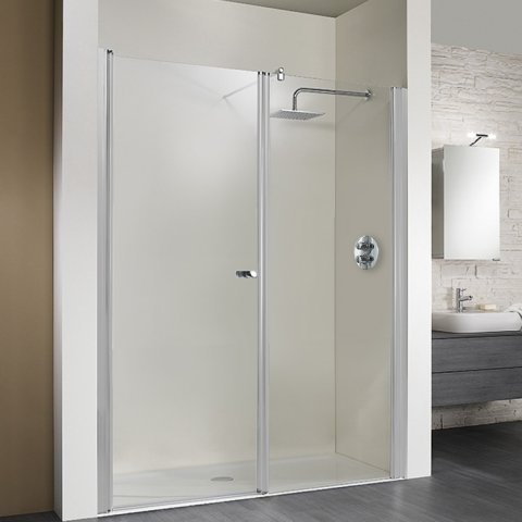 HSK Exklusiv hinged door for niche, 2-part, size: 160 x 200 cm, left-hand hinge