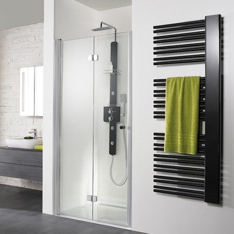 HSK Exklusiv hinged-folding door for niche, size: 100 x 200 cm, left-hinged stop