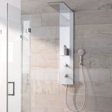 HSK shower panel LAVIDA Wall 2.0, glass colour white (42) or black (45) 1900020