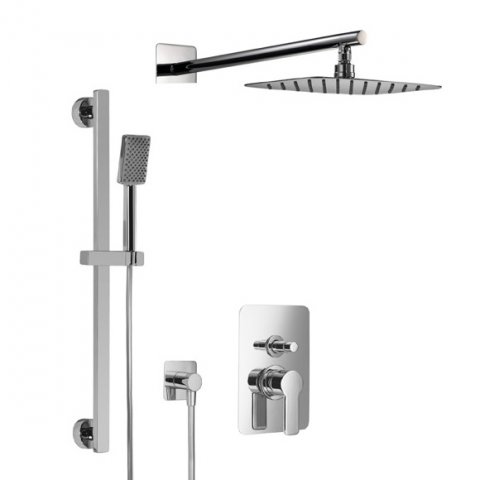 HSK Shower Set 2.05 Softcube, with wall bracket straight, chrome, 1002205-RKB9