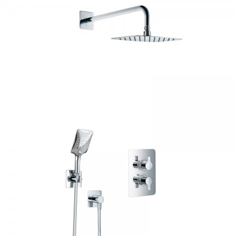 HSK Shower Set 2.04 Softcube, with wall bracket curved, chrome, 1002204