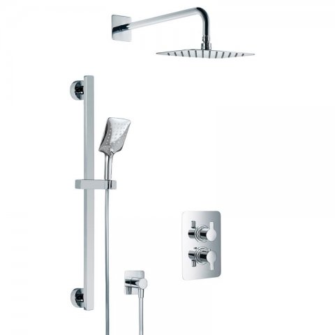 HSK Shower Set 2.05 Softcube, with wall bracket curved, chrome, 1002205