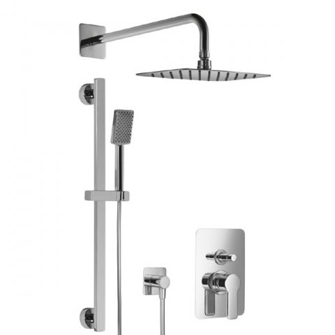 HSK Shower Set 2.25 Softcube, with wall bracket curved, chrome, 1000225