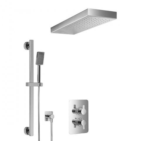 HSK Shower-Set 2.05 Softcube, with rain traverse, chrome, 1002205-KB20