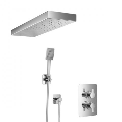 HSK Shower-Set 2.04 Softcube, with rain traverse, chrome, 1002204-KB20