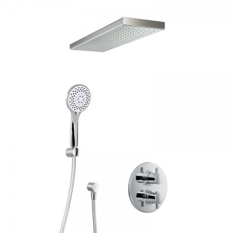 HSK Shower-Set 1.04 Round, with control crossbar Lavida, chrome, 1002104-KB20