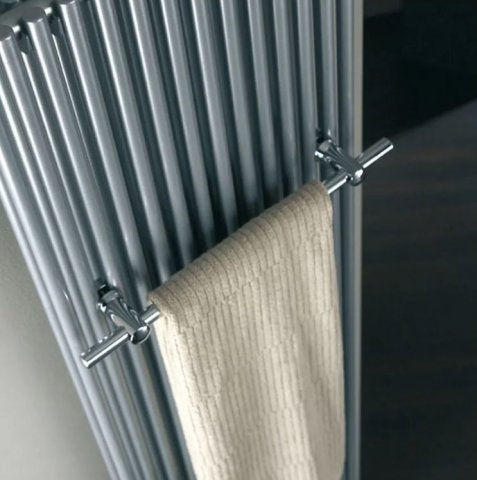 HSK towel rail 500 mm, chrome, suitable for Mod. TWIN Design radiators