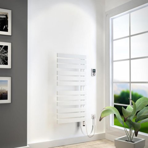 HSK Yenga bathroom radiator for all-electric operation, 600 W, size: 60.0 x 118.6 cm, heating elemen...