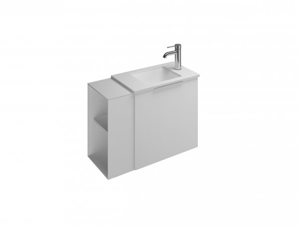 Burgbad Eqio cast mineral washbasin incl. vanity unit Open compartment right, SFPG071R