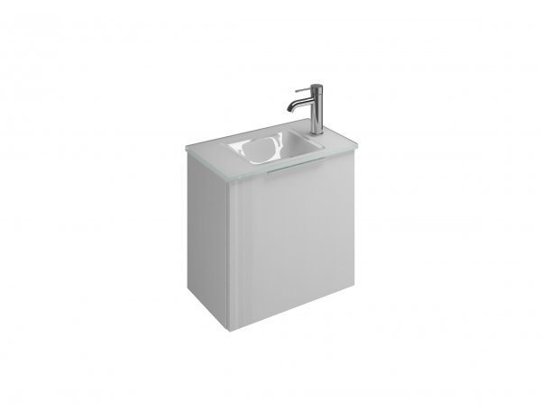 Burgbad Eqio glass washbasin incl. vanity unit, SFPH052
